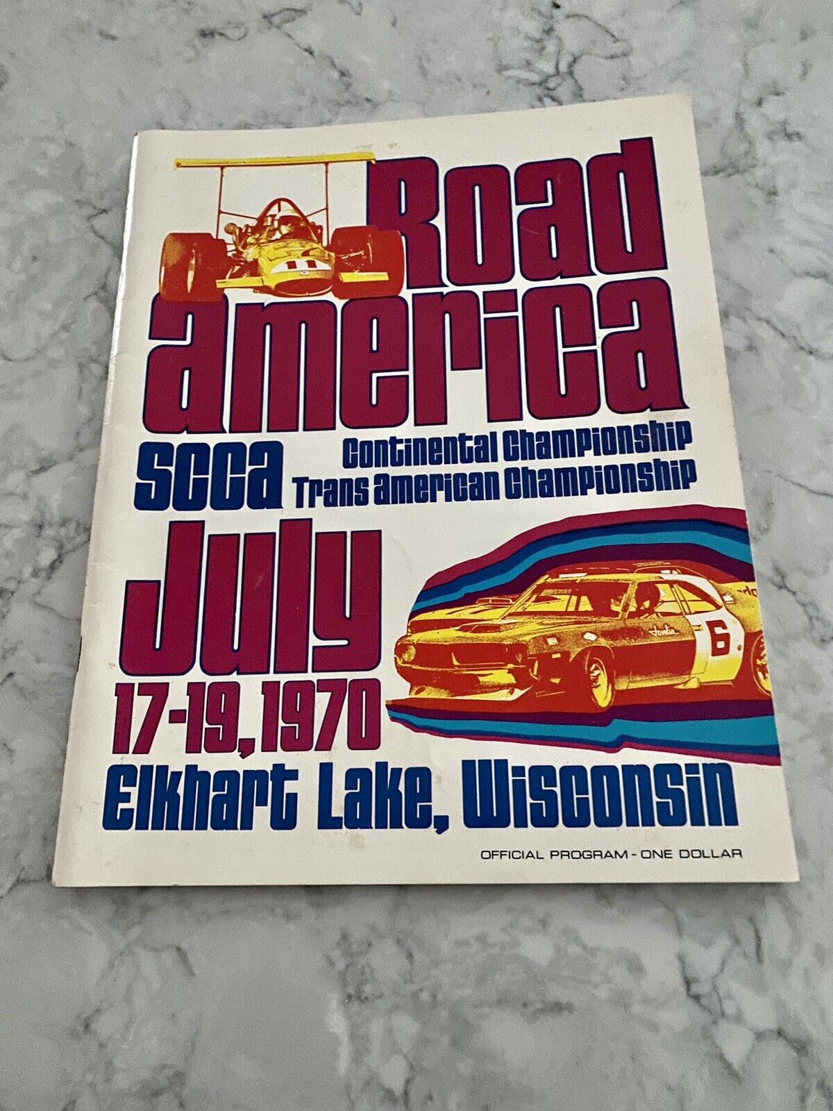 1970 Road America Official Program Continental/trans American Championship