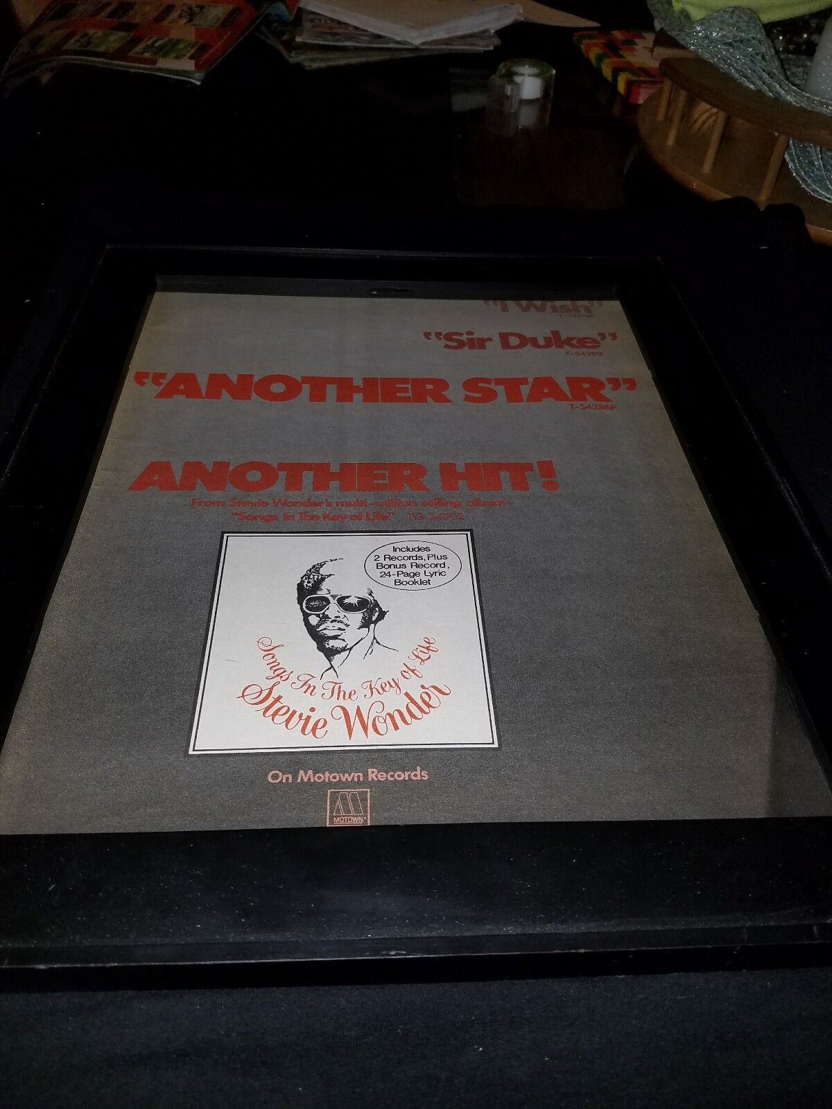 Stevie Wonder Sir Duke Another Star Rare Original Promo Poster Ad Framed!