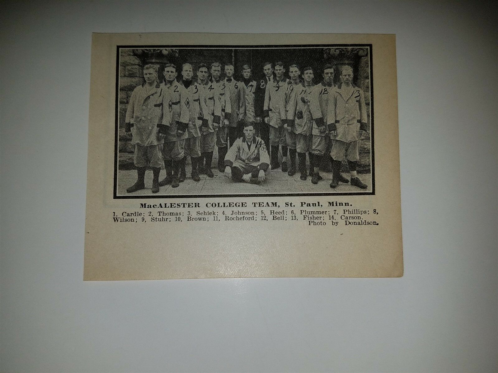 Macalester College St. Paul Minnesota Baseball 1911 Team Picture