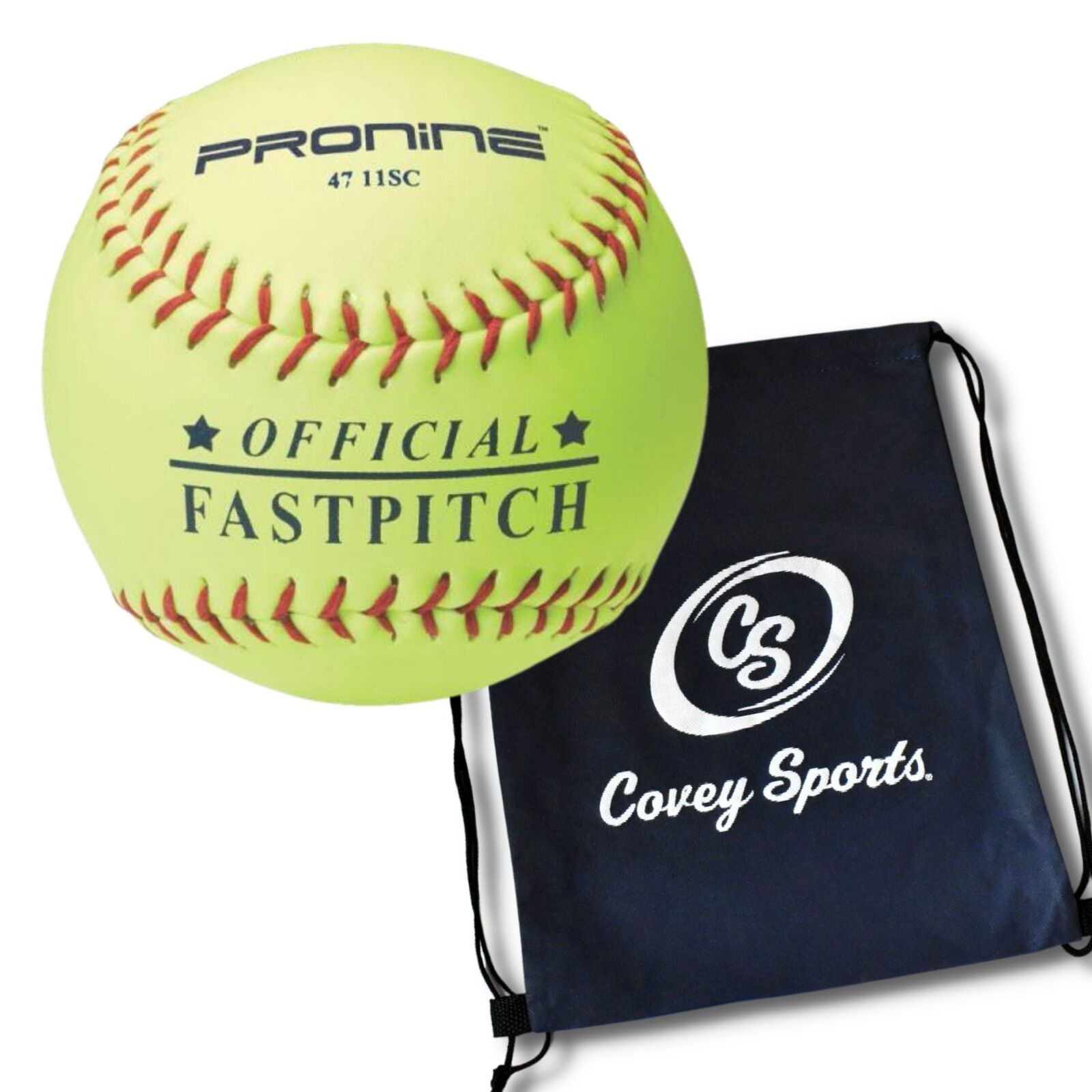 Pronine 11-inch Fastpitch Softballs For 10u Girls & Covey Bag (official Fp)