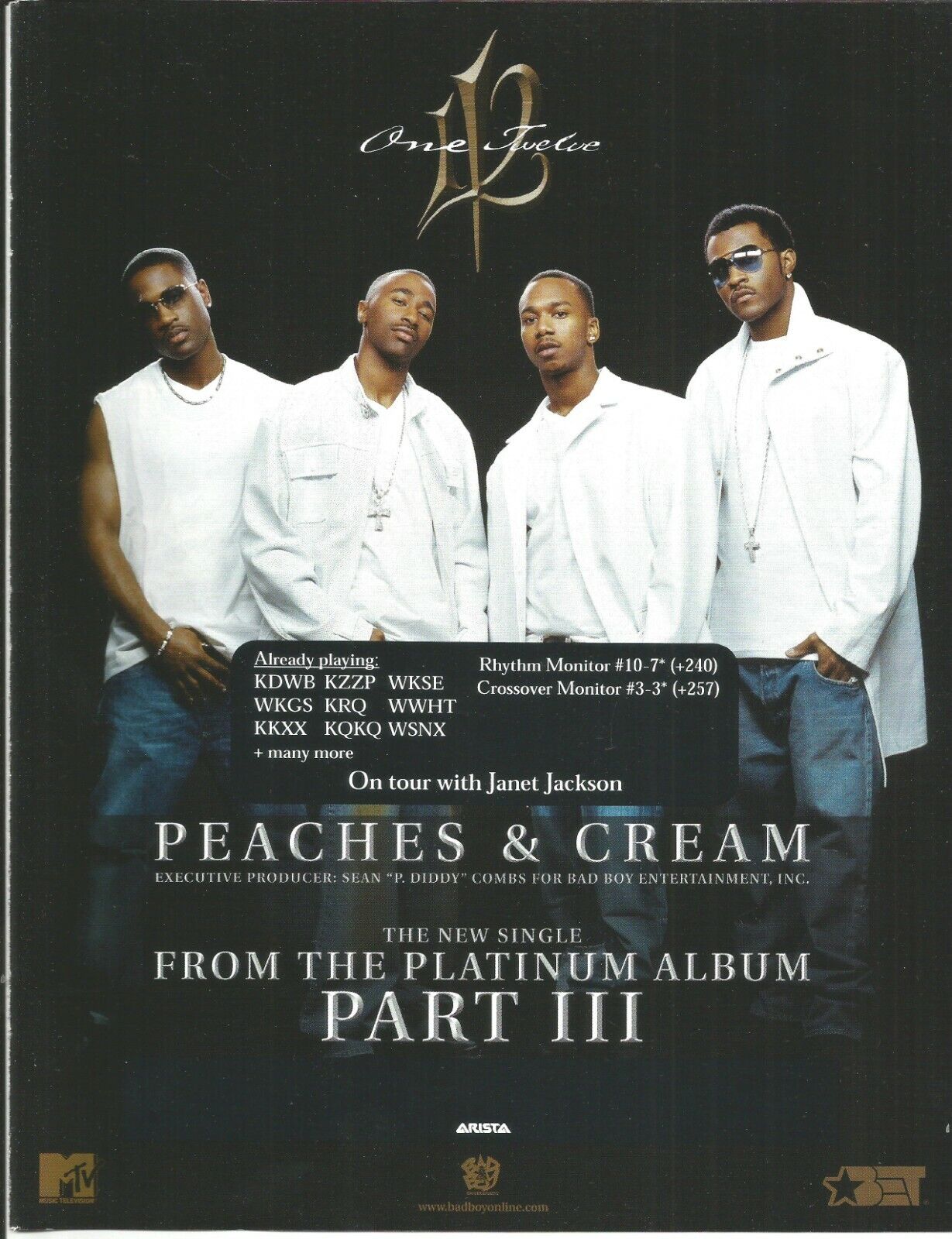 112 Rare Vintage 2001 Peaches Promo Trade Ad Poster For Part Cd Mint One Twelve
