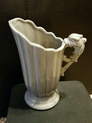 Vintage Shawnee Pitcher Vase Dragon Handle 1940's Mint!!! Grey #828 Usa