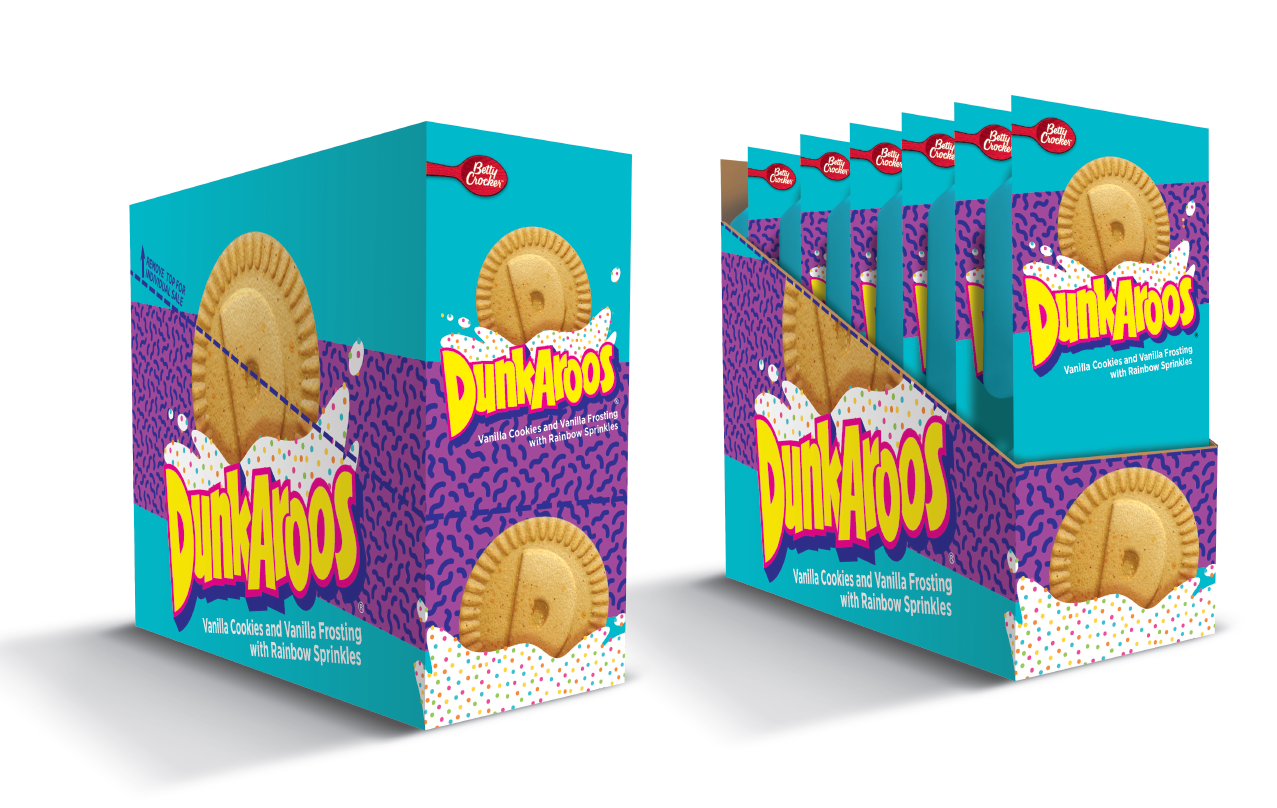 Dunkaroos 6 Pack Snack Vanilla Creme Rainbow Sprinkles Nostalgia