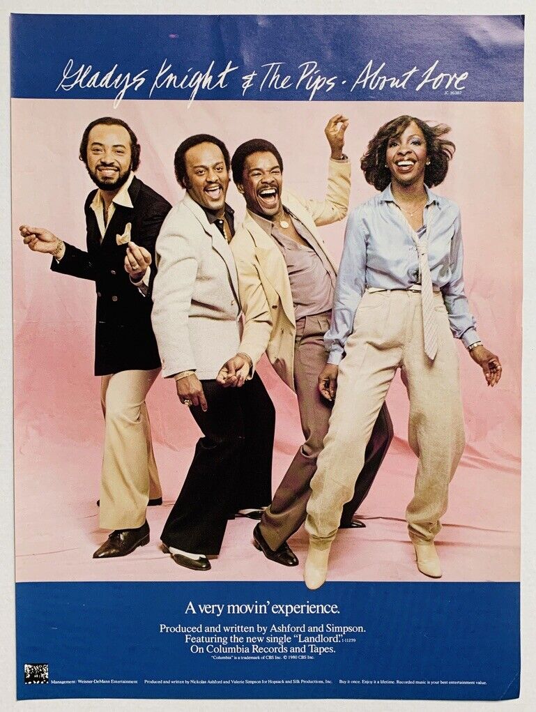 Gladys Knight & The Pips Original 1980 Poster Advert About Love