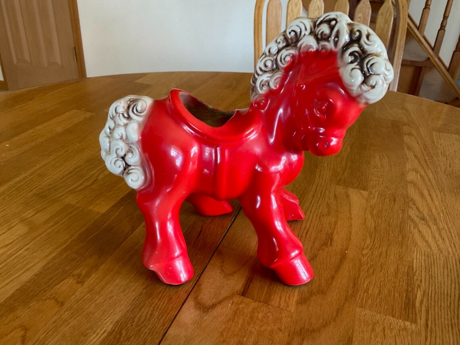 Vintage 1940s Shawnee Pottery, " Red Pony Planter " #a506 ~ Horse
