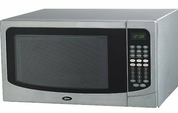 New  Oster 1.6 Cu. Ft. Countertop Microwave, Black/gray , 1000 Watt