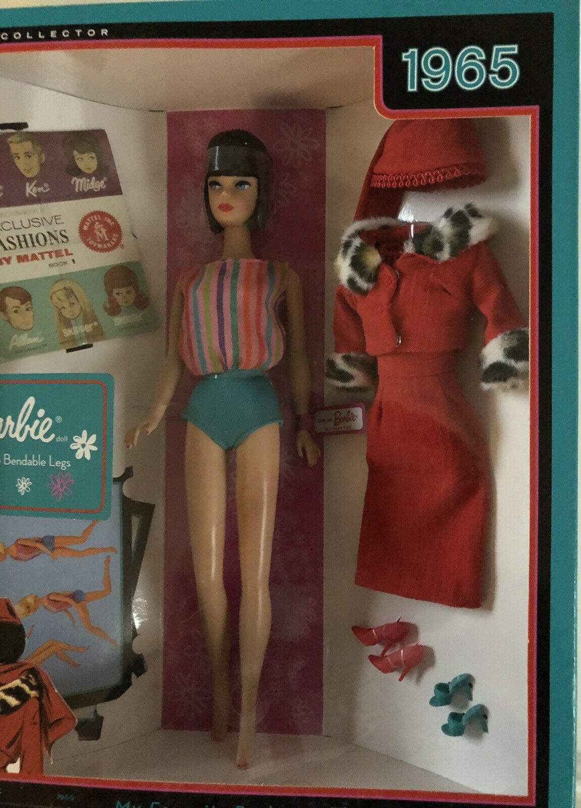 My Favorite Barbie Collector Reproduction 1965 W/lifelike Bendable Legs  #t2147