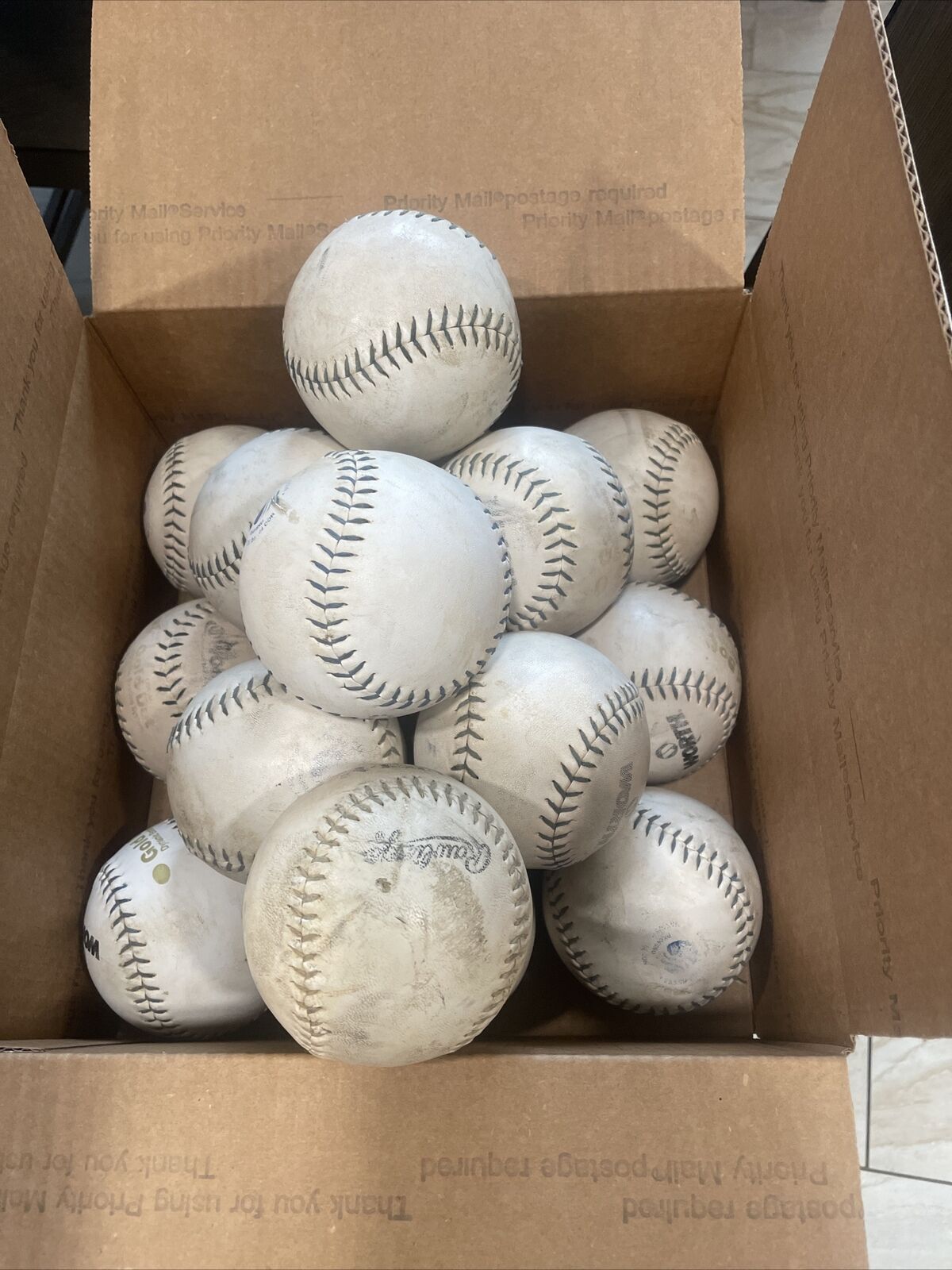 Worth And Other Brands. 12 In. Super Gold Dot Slowpitch Softballs - 16 Balls.