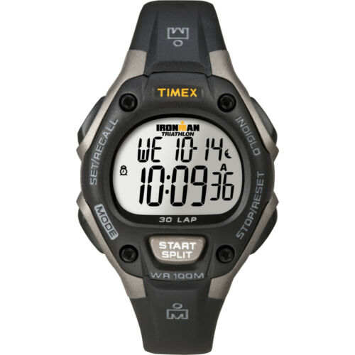 Timex Ironman Triathlon 30 Lap Mid Size - Black/silver  (t5e961)