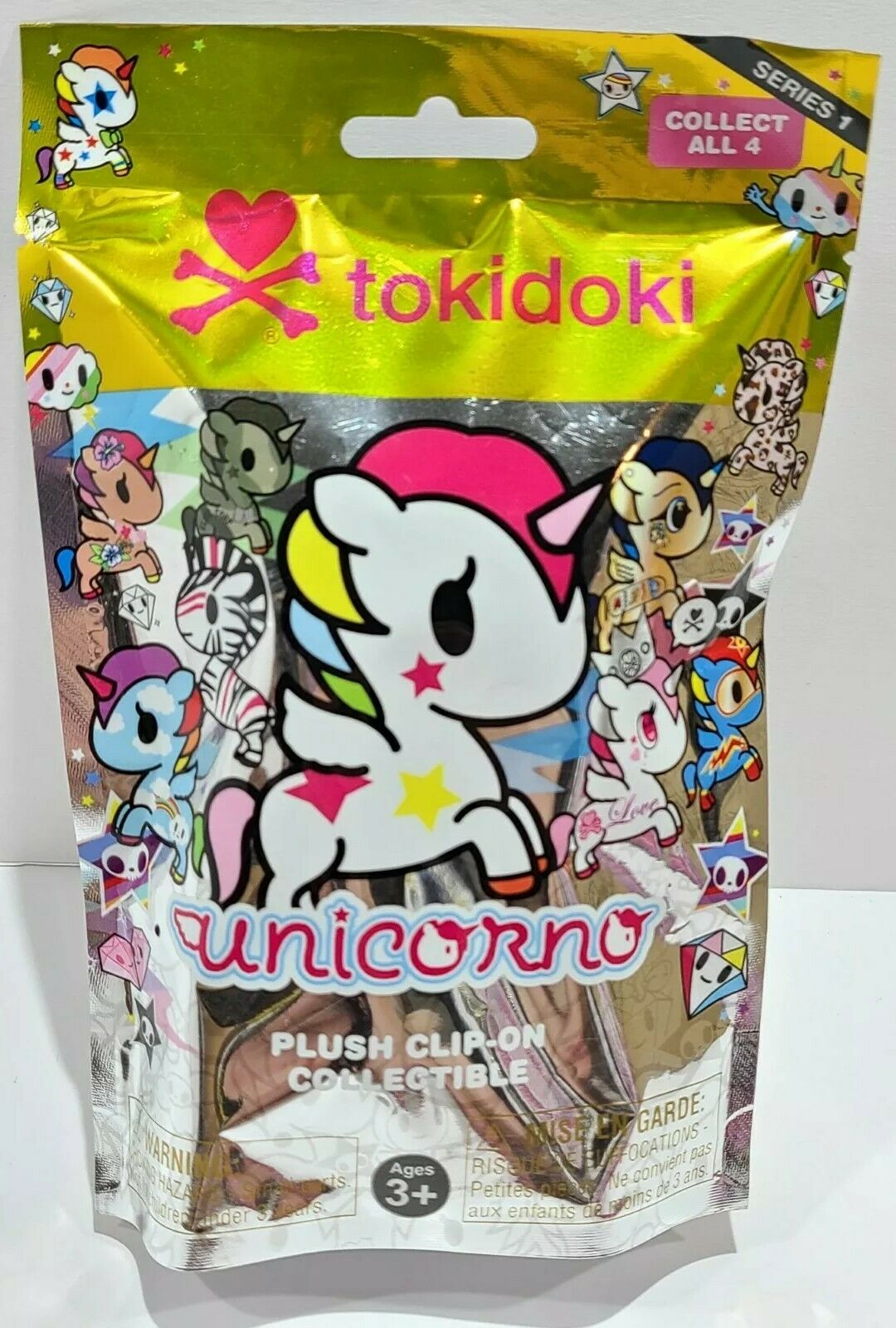 New Unicorno Clip 4.5 Inch Blind Bag Series 1 Stuffed Animal By Tokidoki H
