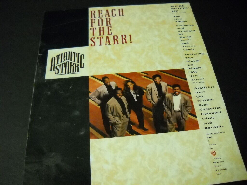 Atlantic Starr Reach For The Starr! 1989 Promo Poster Ad