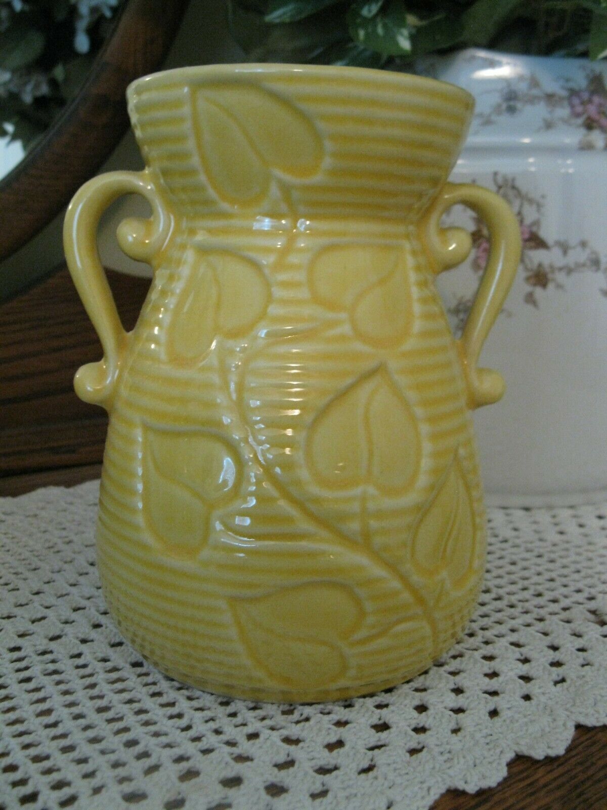 Vintage Shawnee Pottery Philodendron Vase Marked Shawnee Usa