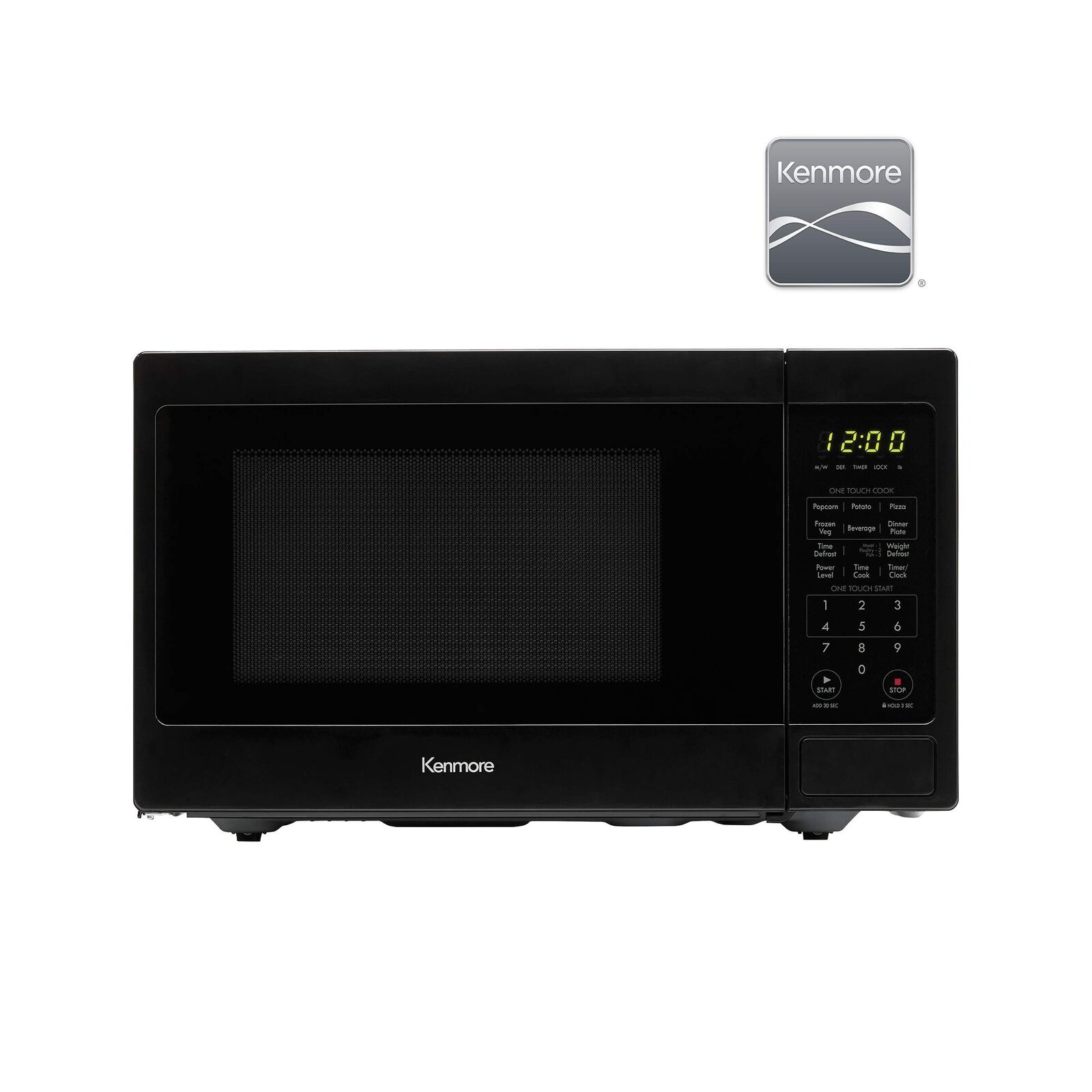 Kenmore 70929 Countertop Microwave Compact 0.9 Cu Feet 900w 10 Power Settings