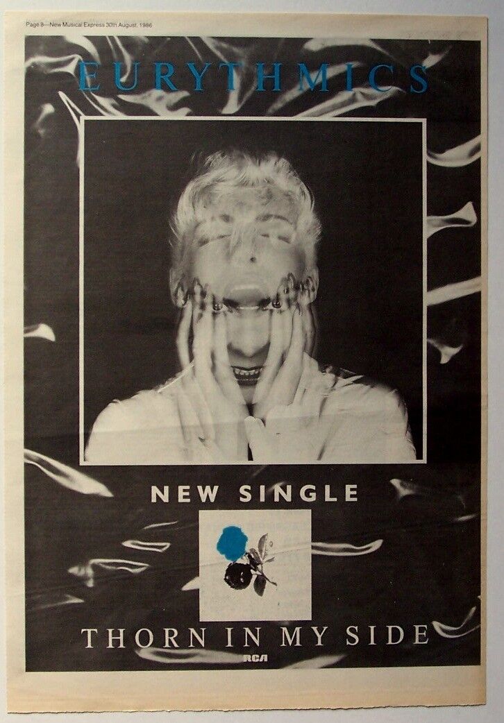 Eurythmics 1986 Poster Ad Thorn In My Side