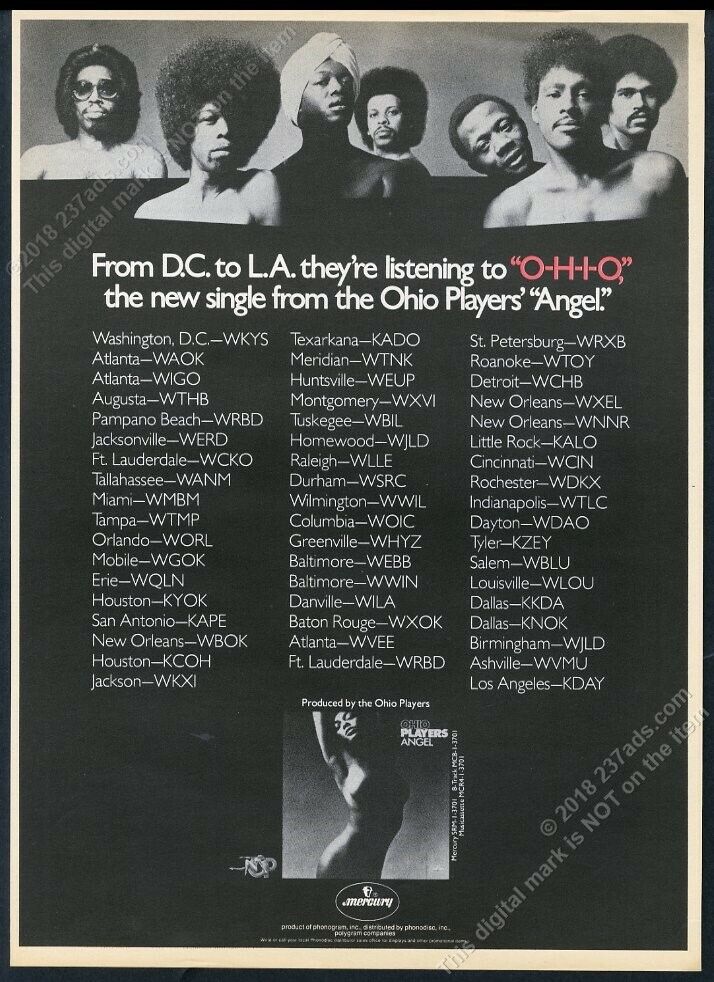 1977 Ohio Players Photo Angel Album Release Vintage Trade Print Ad