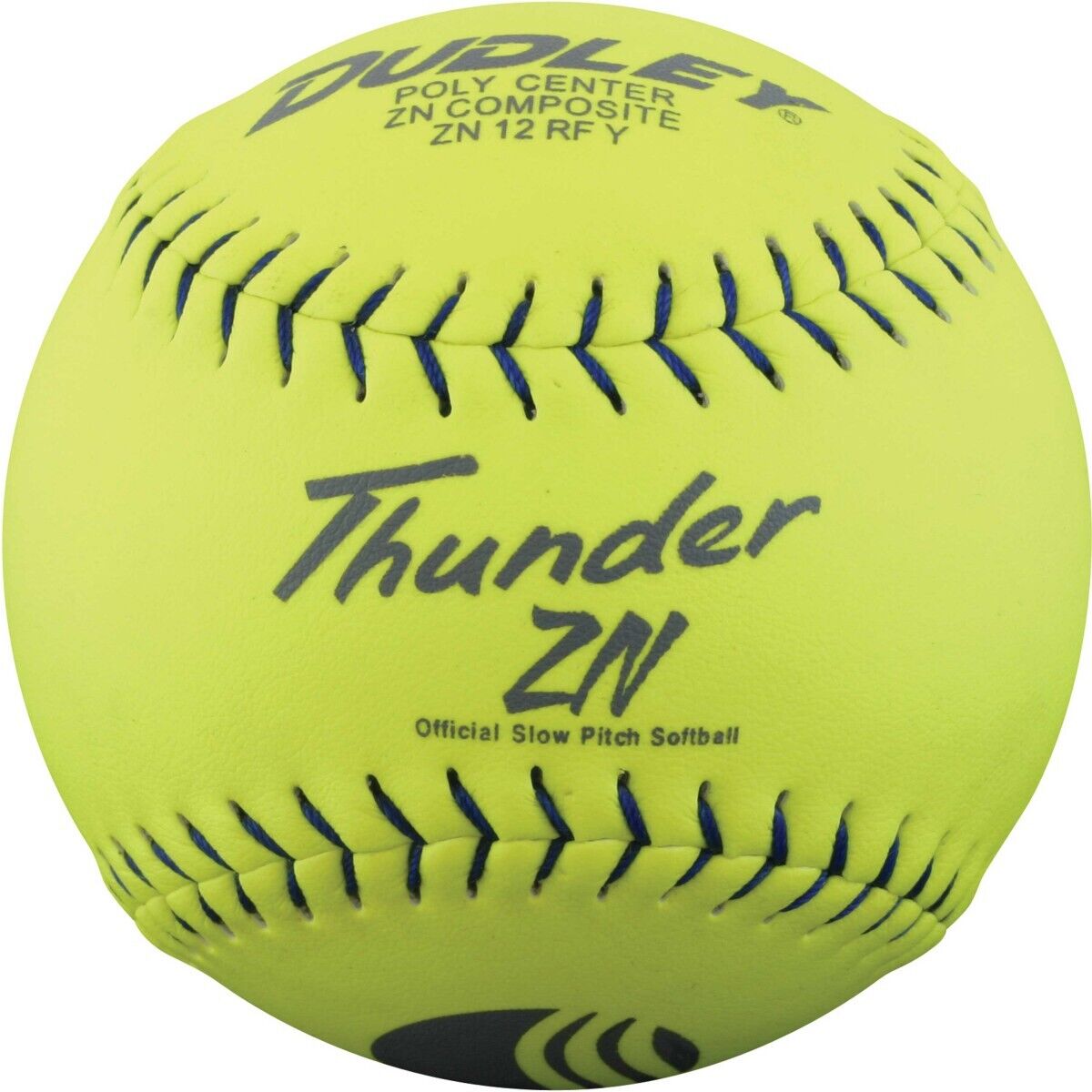 Dudley 12" Yellow Usssa Thunder Zn Slowpitch Softball (dozen