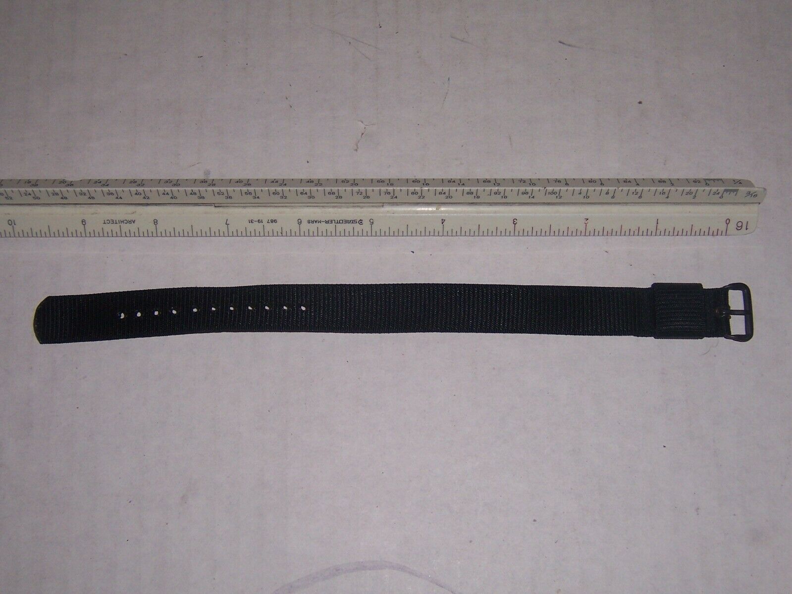 Black Nylon Usgi Military Wristwatch Watch Band 18mm Wide By 10" Long