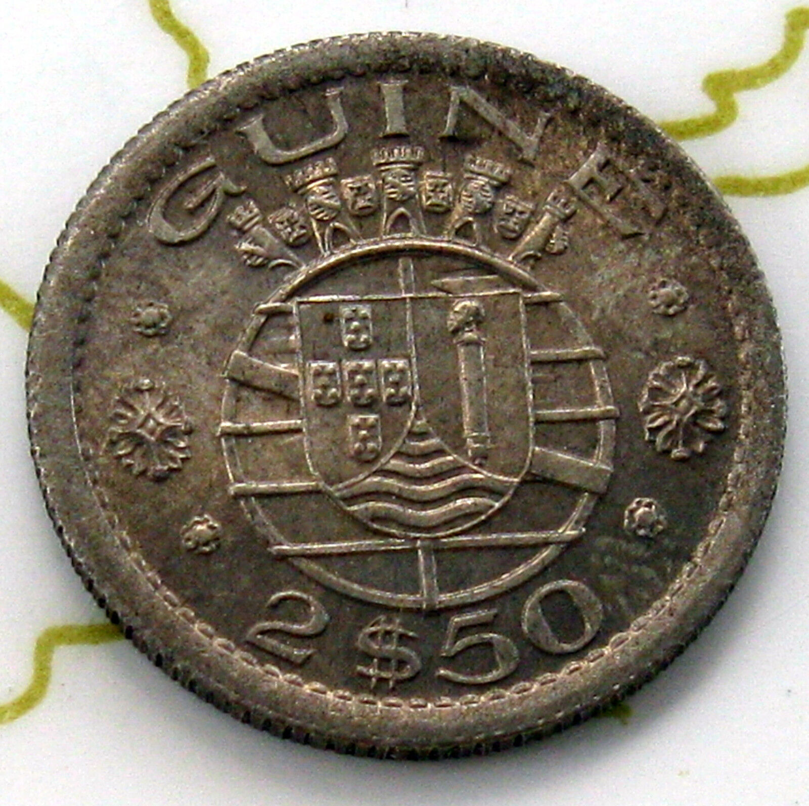Coin Guinea 2 1/2esc 1952 Bu 4a-133