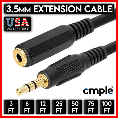 3.5mm Audio Extension Cable Stereo Headphone Cord Male To Female Car Aux Mp3 Lot