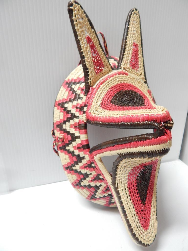 Mask Xfine Wounaan Darien Embera Indian Fine Weave Basket Pristine Cond A+ Gift