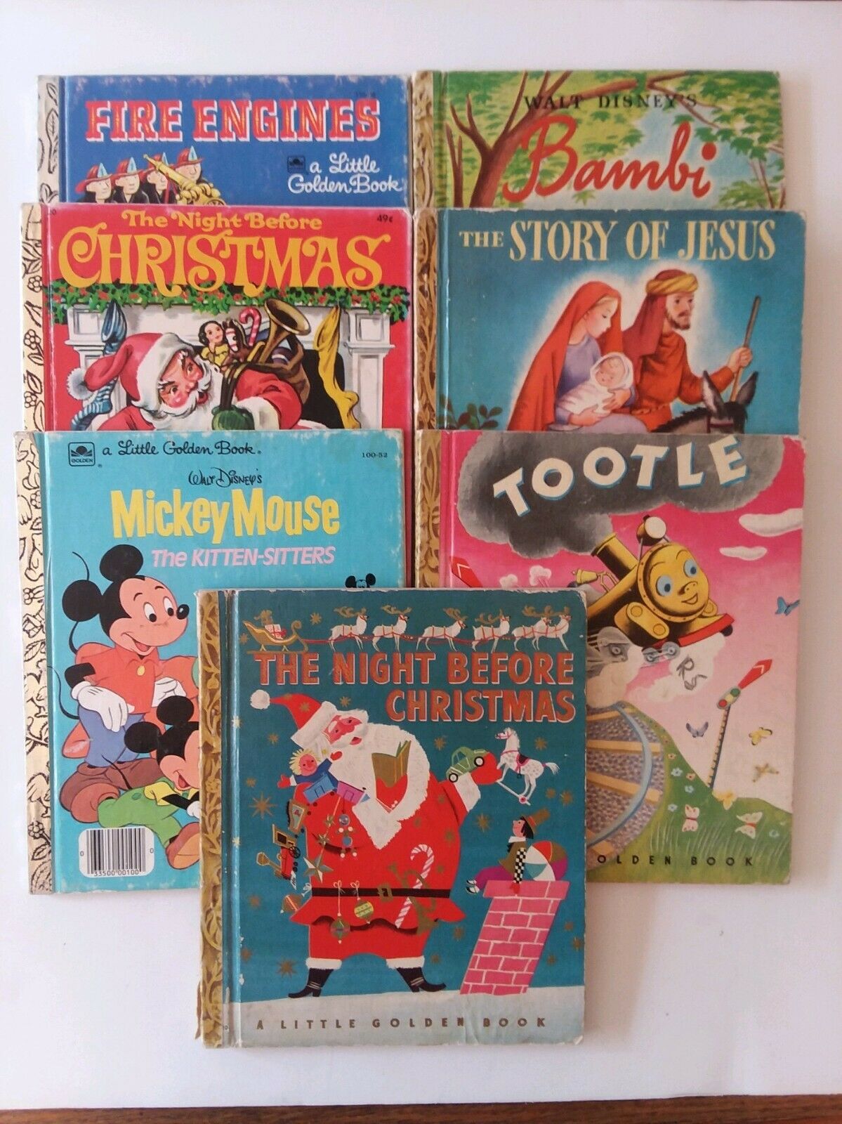 Little Golden Books, 5 Books From The Forties,1 From Fifties, 1 From Seventies