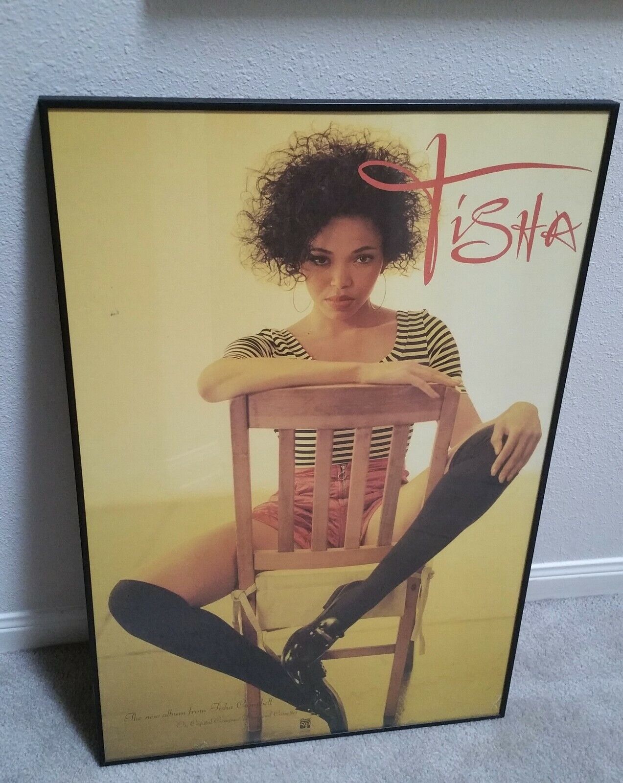 Tisha Campbell - Rare Framed Album Poster. 20" X 30"
