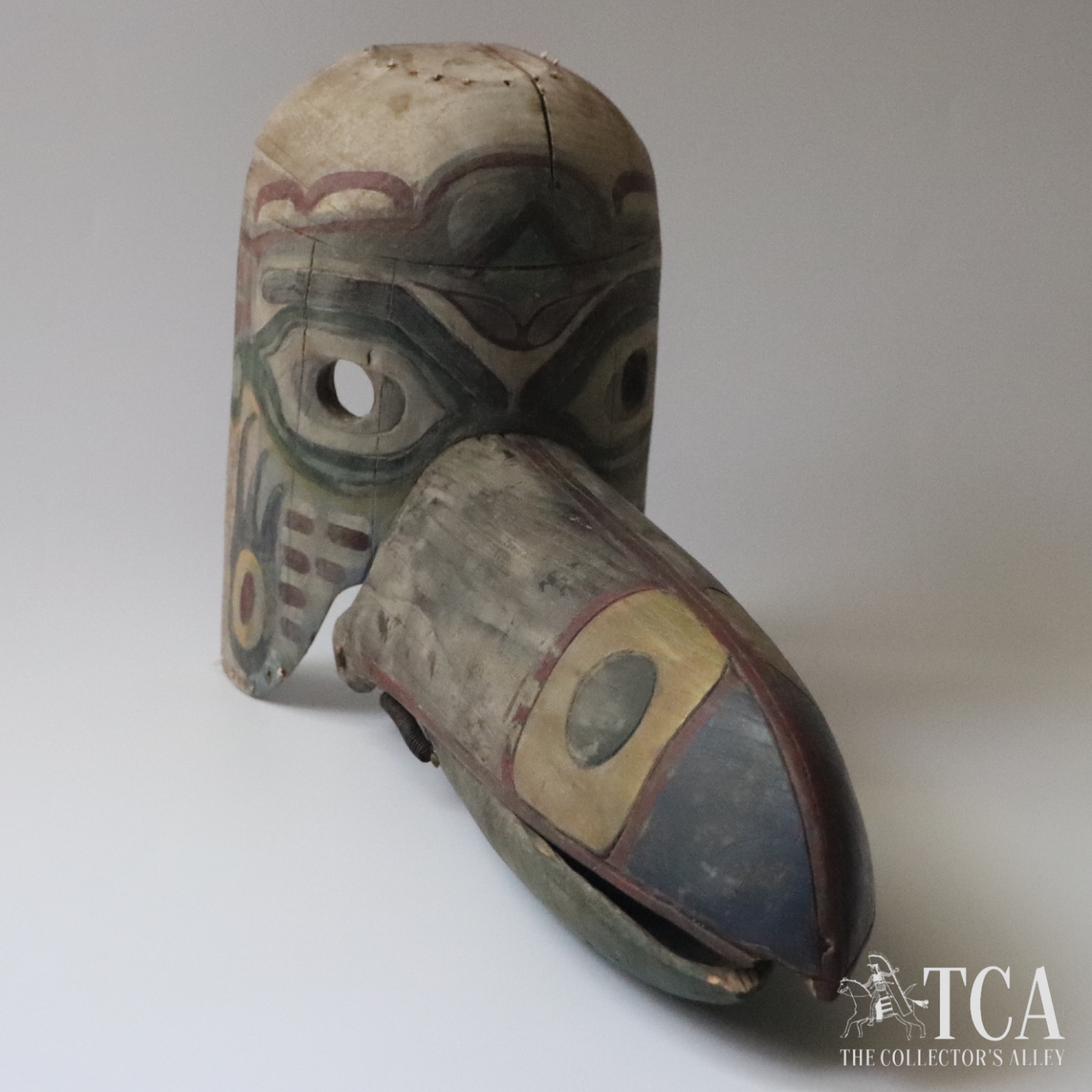 Tlingit Carved Wood Raven Mask C.1900