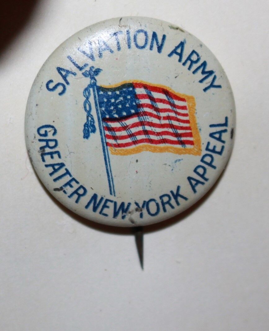 Salvation Army New Your City Appeal Original Vintage Pinback  5/8"