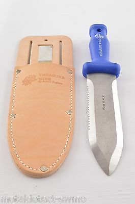 3-in-1 Treasure Wise Metal Detector User Digging Knife And Large Leather Sheath!