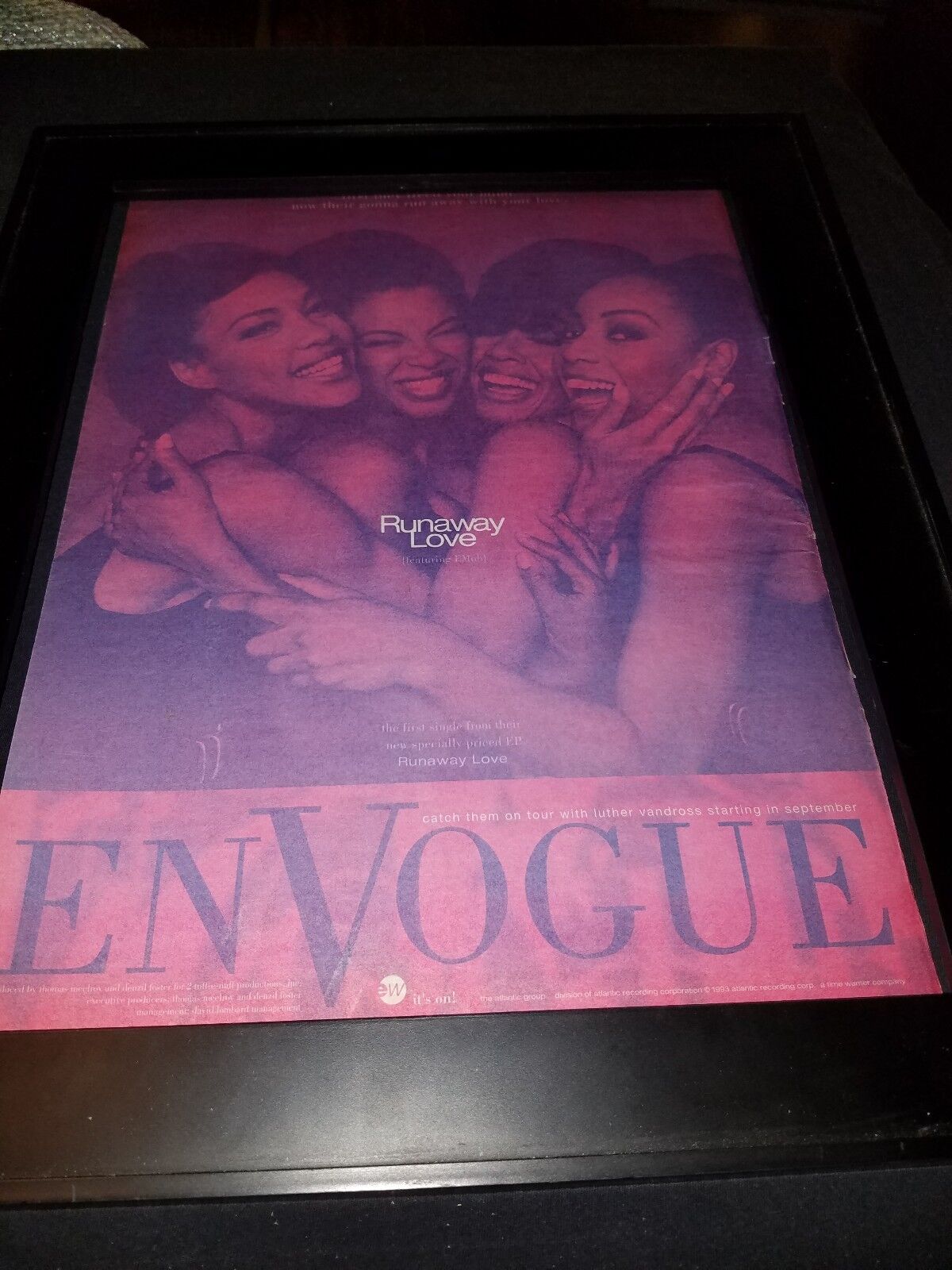 En Vogue Runaway Love Rare Original Radio Promo Poster Ad Framed!