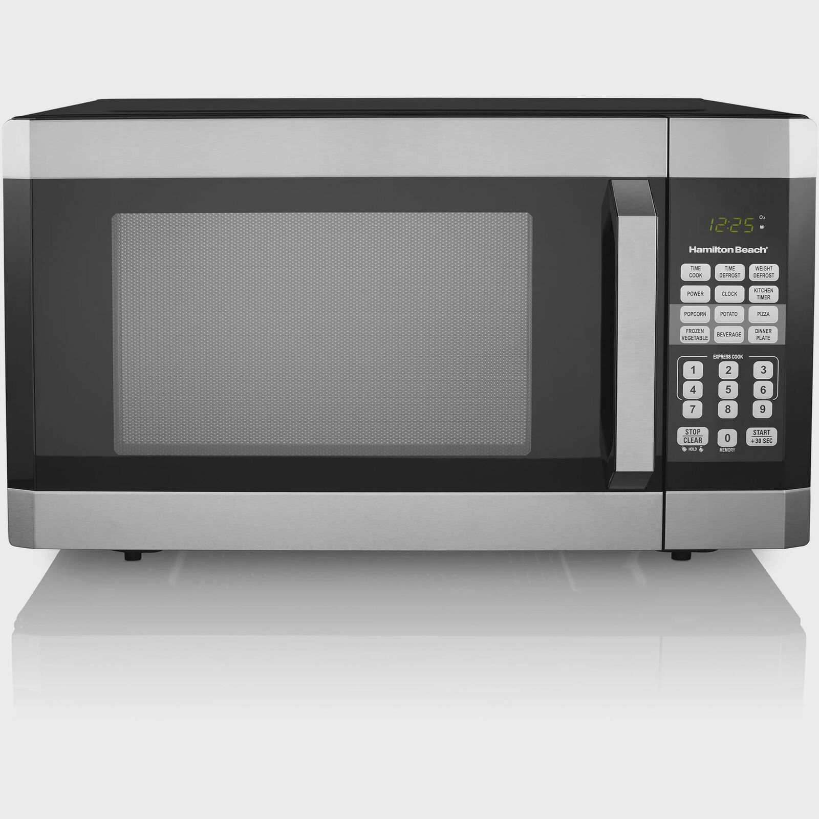 Hamilton Beach 1.6 Cu. Ft. Digital Microwave Oven, 1100 Watt Stainless Steel
