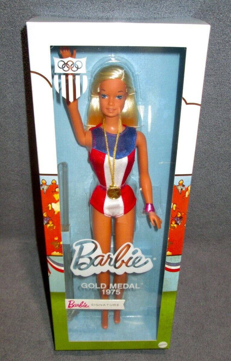 Reproduction 1975 Gold Medal Barbie Doll Nrfb