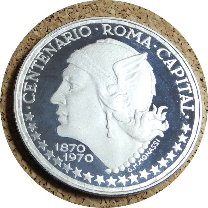 Elf Equatorial Guinea 150 Pesetas 1970 Silver Proof Rome Mercury