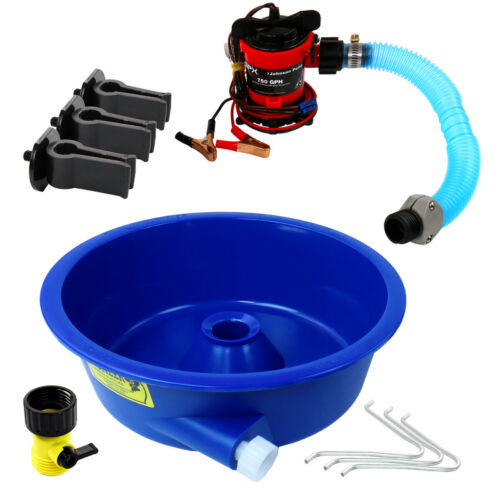 Blue Bowl Concentrator Kit With Pump Battery Clips Leg Levelers Gold Prospecting