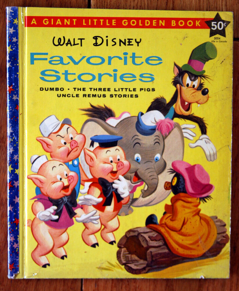 Walt Disney Favorite Stories Giant Little Golden Book 1957 1st Edition "a" #5004