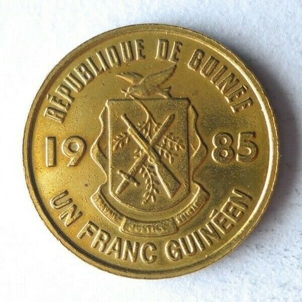 1985 Guinea Franc - Au/unc - Low Mintage Exotic Coin - Free Ship - Bin #lc 41