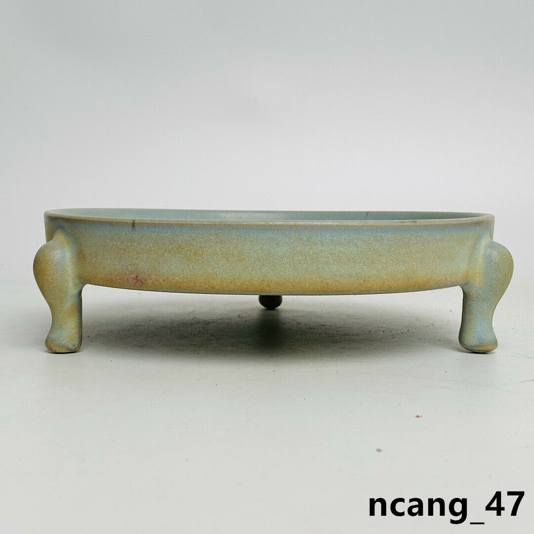 7.5" Old Antique Song Dynasty Ru Kiln Porcelain Mark Three Feet Brush Washer