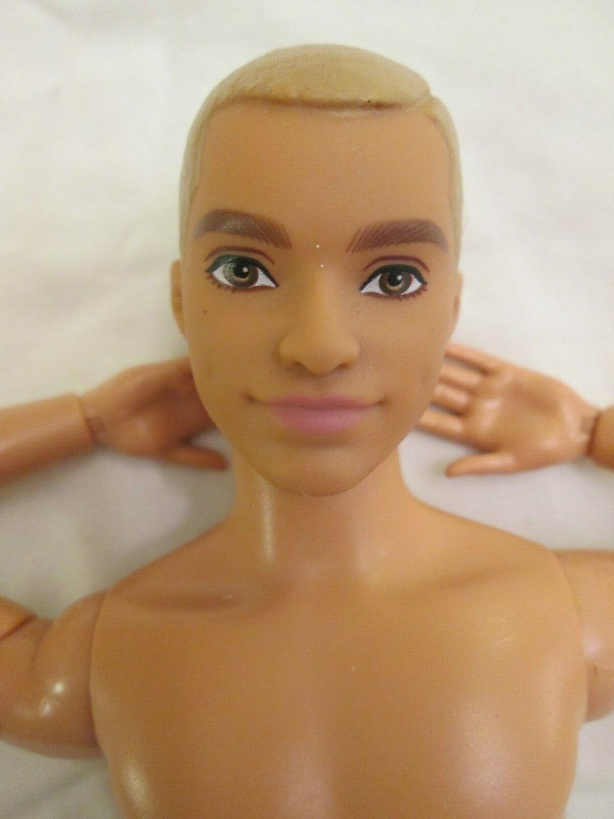 Barbie Fashionistas 163 Made To Move Hybrid Ken Doll Sculpted Blonde Hair Joints