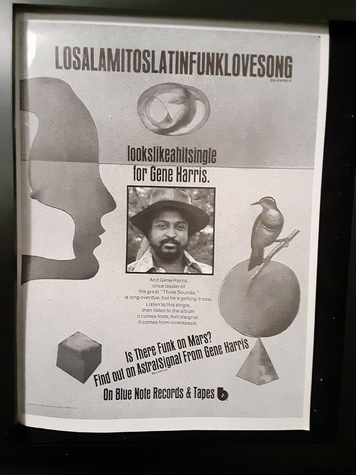 Gene Harris Astralsignal Rare Original Promo Poster Ad Framed!