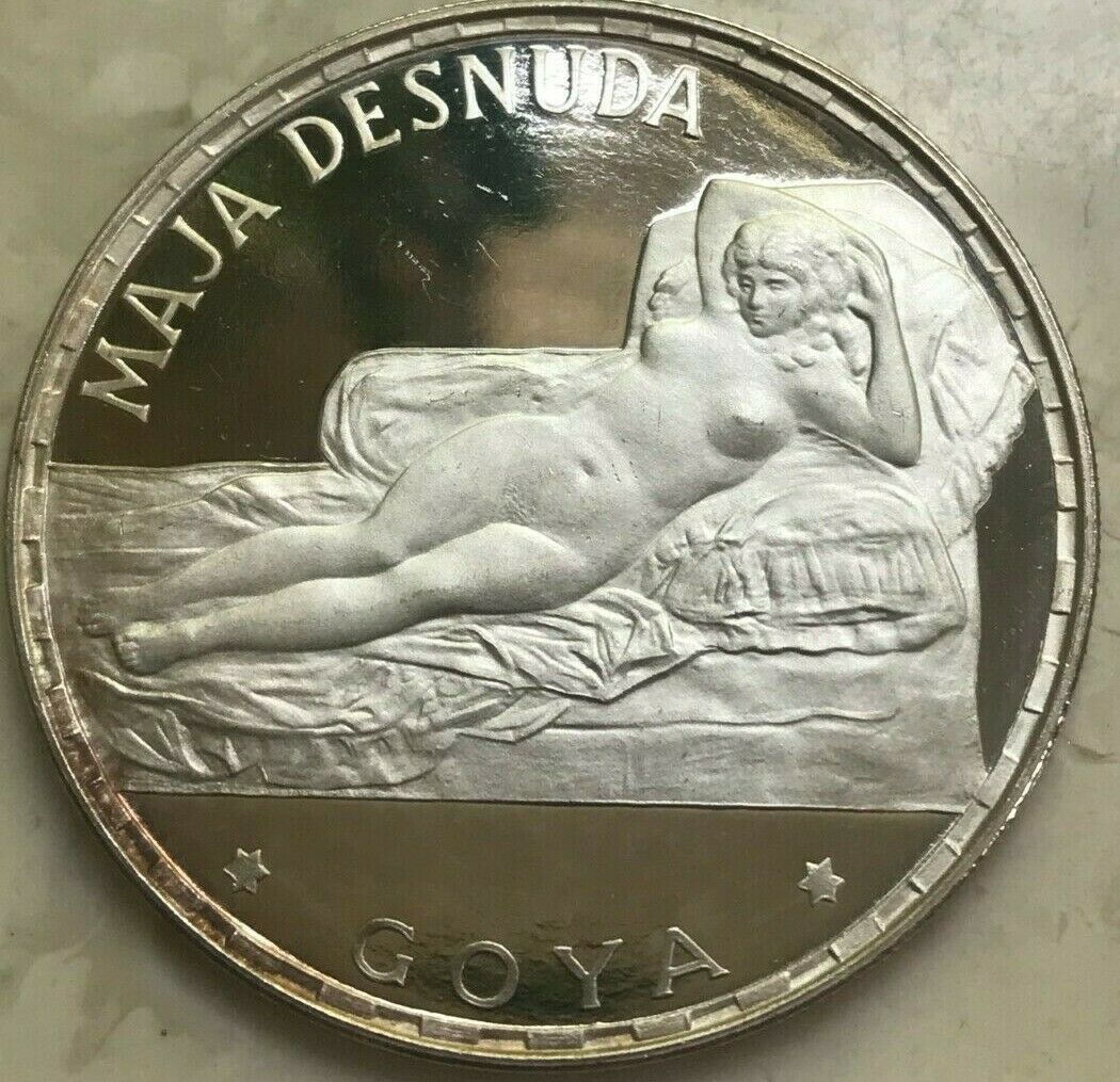 1970 Equatorial Guinea 100 Pesetas - Maja Desnuda - Goya's Naked Maja
