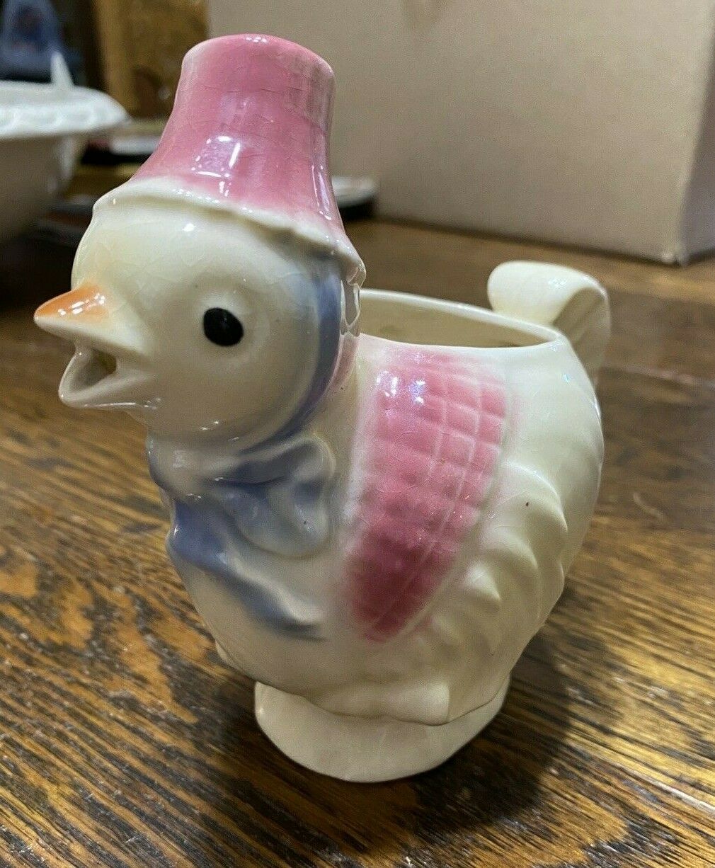 Shawnee Little Chick Art Pottery Vintage Creamer Spaulding Chicken