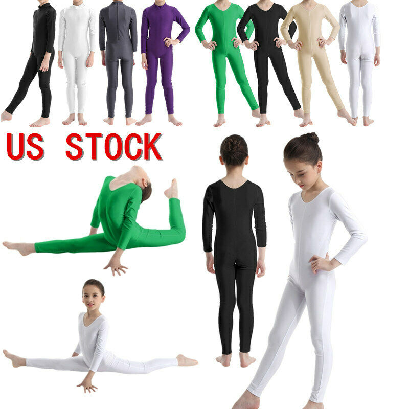 Us Girls Ballet Leotard Jumpsuits Dance Gymnastics Bodysuit Full Body Dancewear