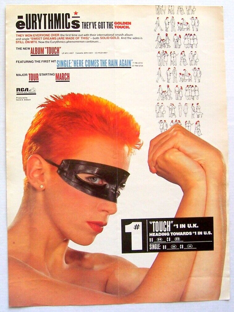 Eurythmics 1984 Poster Advert Touch