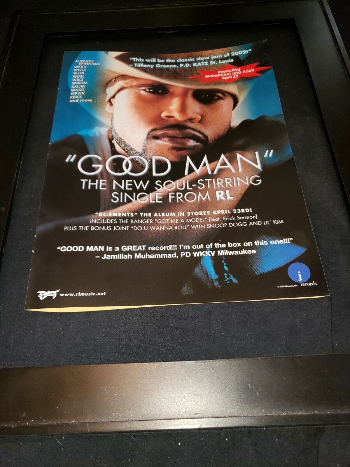 Rl Good Man Rare Original Radio Promo Poster Ad Framed!