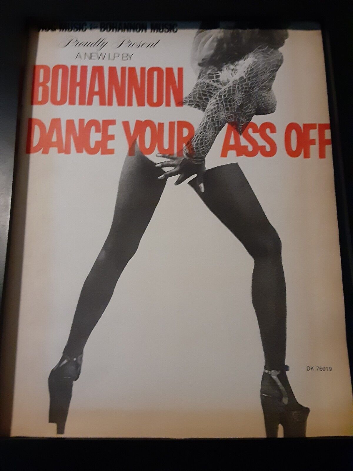 Bohannon Dance Your Ass Off Rare Original Promo Poster Ad Framed!