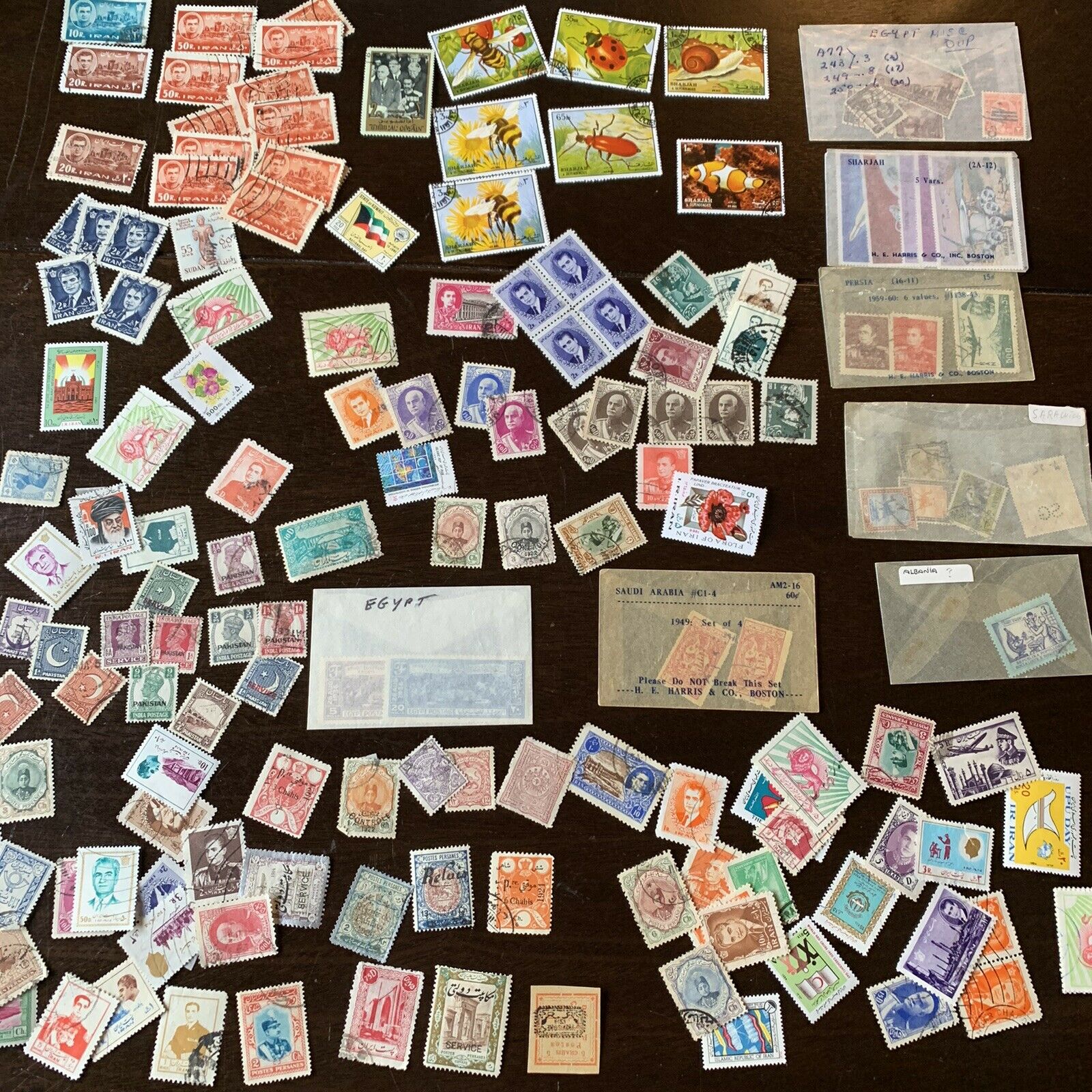 Middle East Stamps Lot. Egypt, Pakistan, Sharjah, Saudi Arabia & More