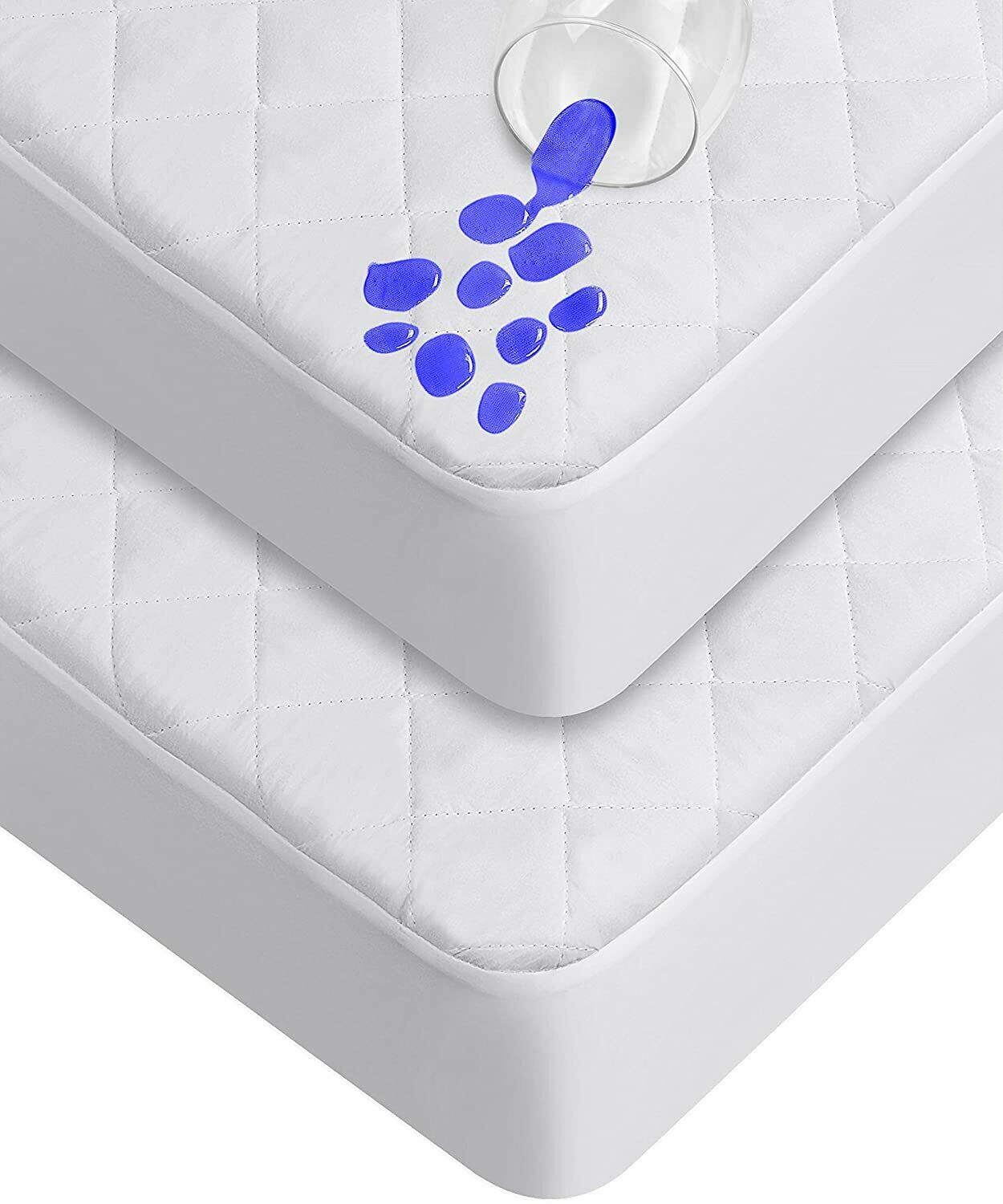 Pack Of 2 Waterproof Crib Mattress Pad Cover  Toddler And Baby Utopia Bedding