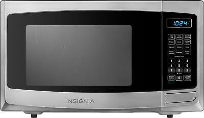 Insignia- 0.9 Cu. Ft. Compact Microwave - Stainless Steel